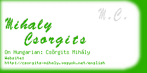 mihaly csorgits business card